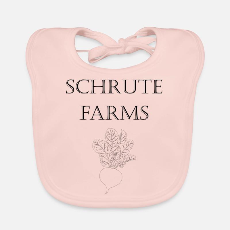 Fermes schrute - Bavoir bio Bébé - rose