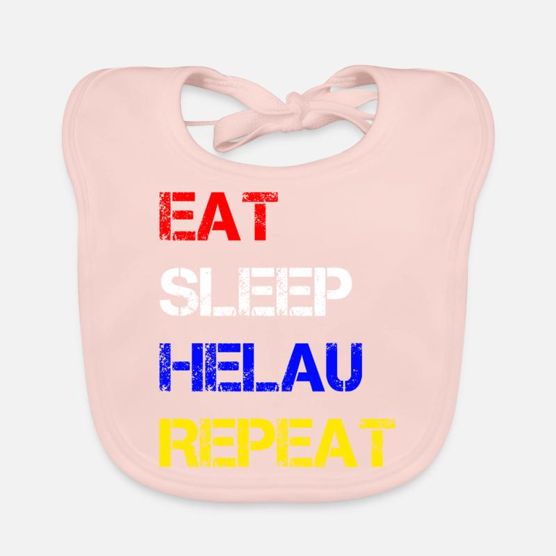 MANGER DORMIR HELAU RÉPÉTER | Carnaval Bavoir bio Bébé