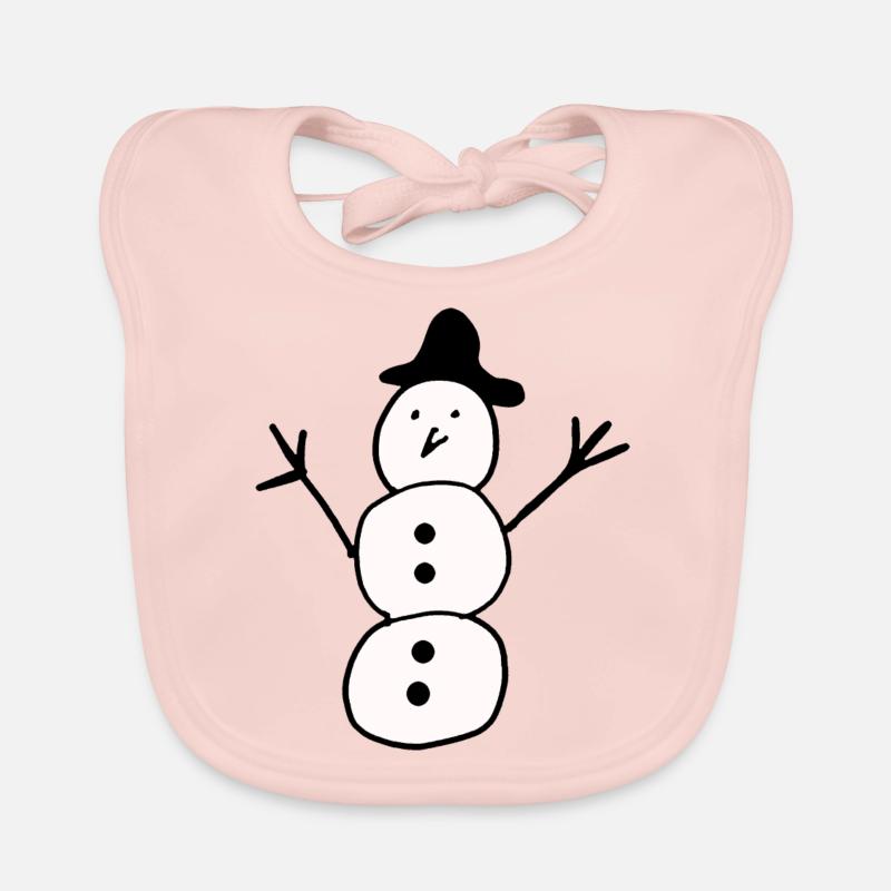 Schneemann Baby Bio-Lätzchen