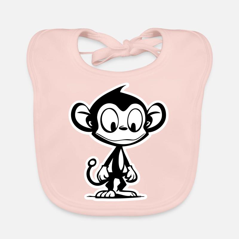 Affe Cartoon Comic Baby Bio-Lätzchen