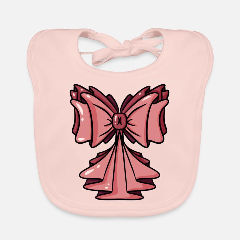 Schleife Rosa Pink - Geschenkschleife Geschenk Baby Bio-Lätzchen