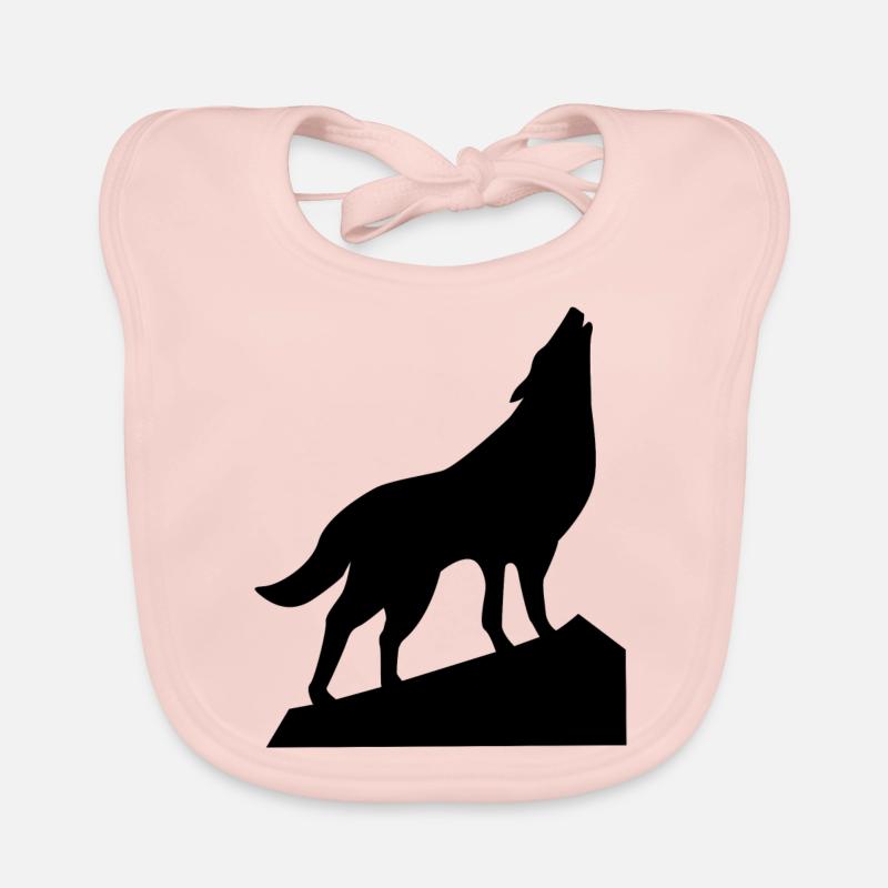 Hurlements de loup Bavoir bio Bébé
