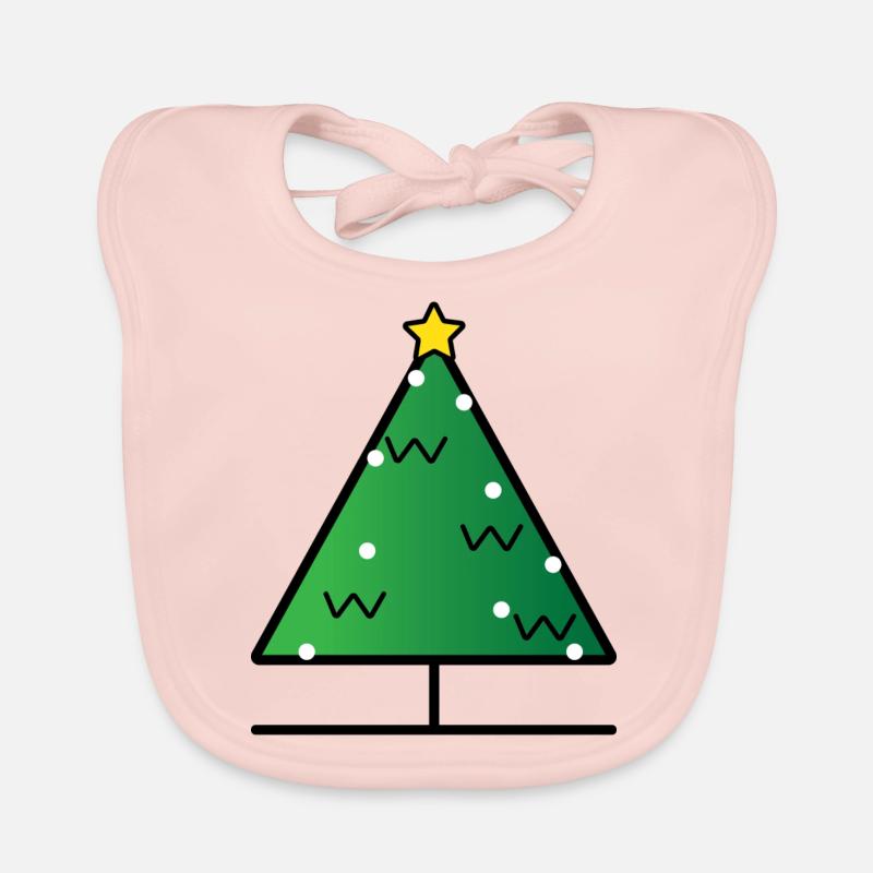 Christmas Tree Organic Baby Bibs