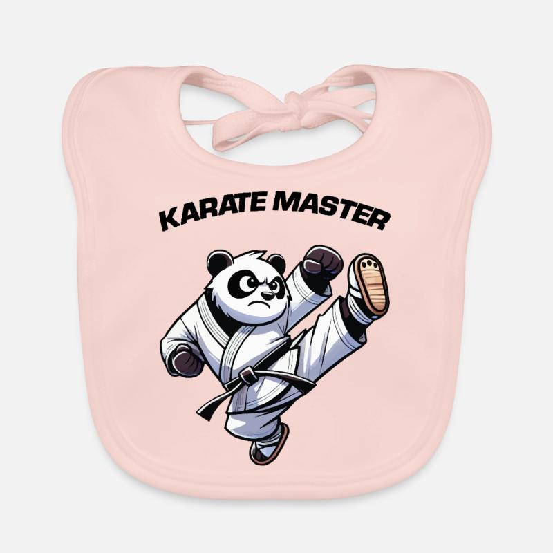 Panda Bear Karate Organic Baby Bibs