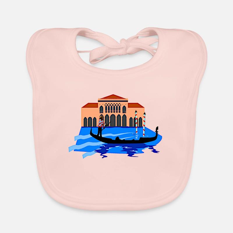 Venise - Bavoir bio Bébé - rose