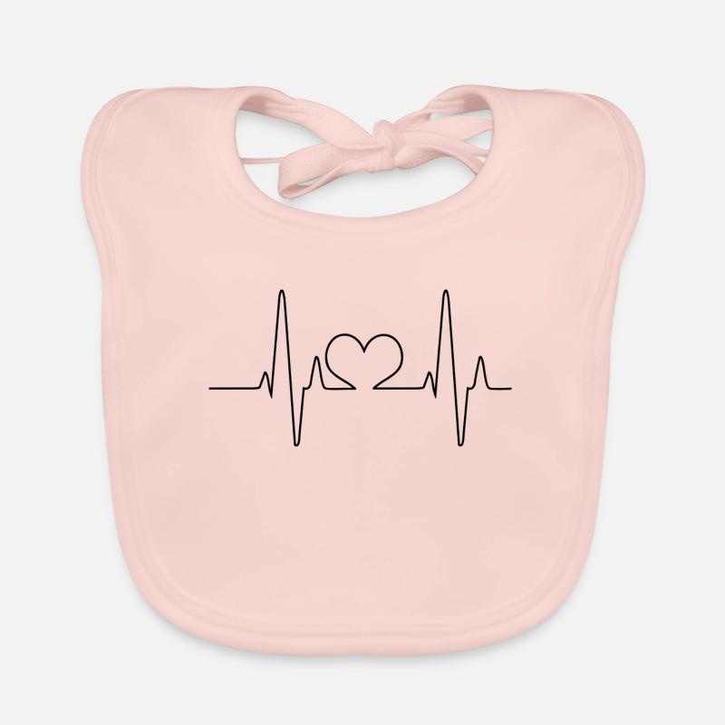 Herzfrequenz Herz Baby Bio-Lätzchen