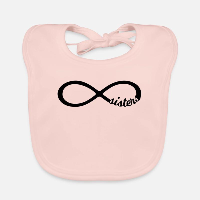 Infinity Unendlichkeit Symbol sisters Schwester 8 Baby Bio-Lätzchen