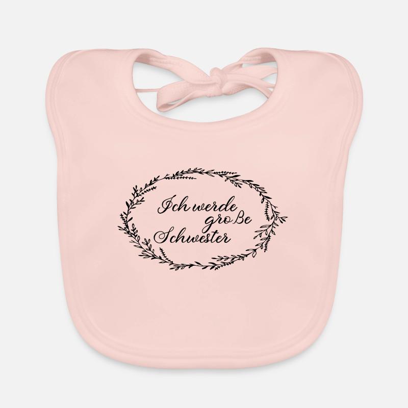 Ich werde grosse Schwester Baby Bio-Lätzchen