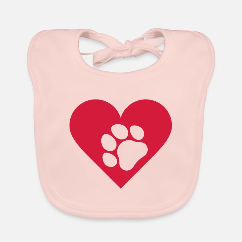 J’aime les animaux. Impression de chien Bavoir bio Bébé