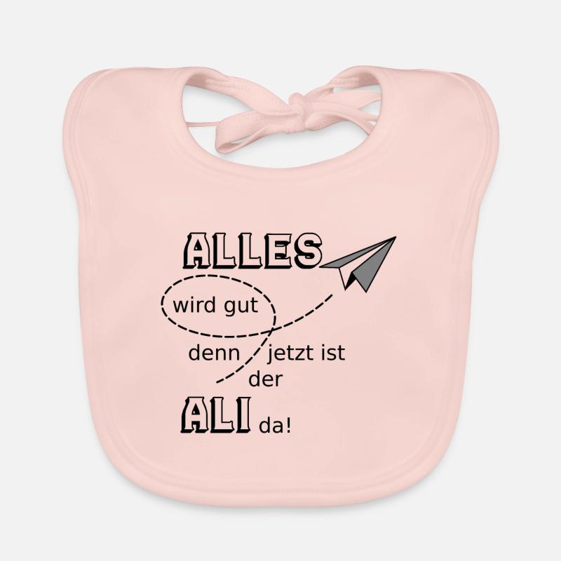 Alles wird gut lustiger Spruch Ali Baby Bio-Lätzchen