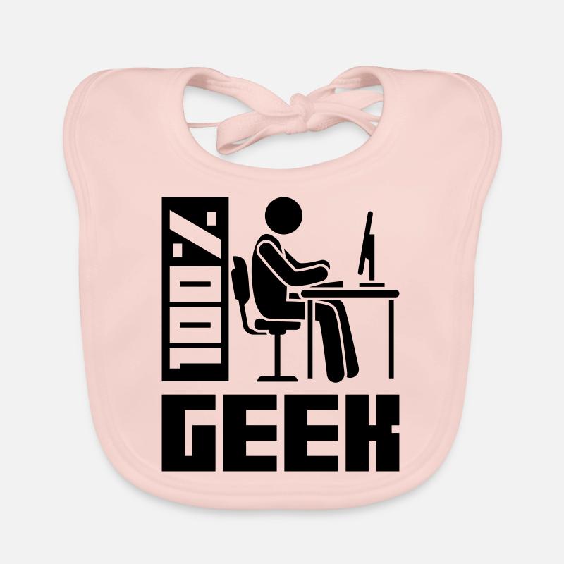 Geek Computer Symbol Pc - Baby Bio-Lätzchen - Rose