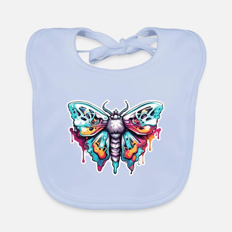 Moth / animal / insect / larva / pest Organic Baby Bibs