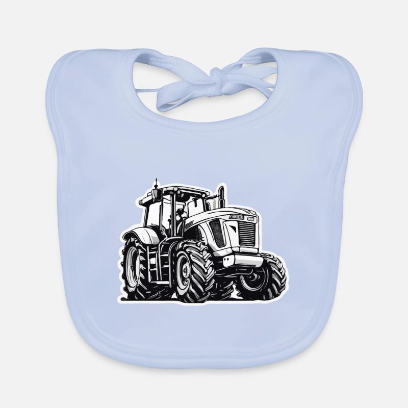 Traktor / Landwirtschaft / Bauer / Feldarbeit Baby Bio-Lätzchen