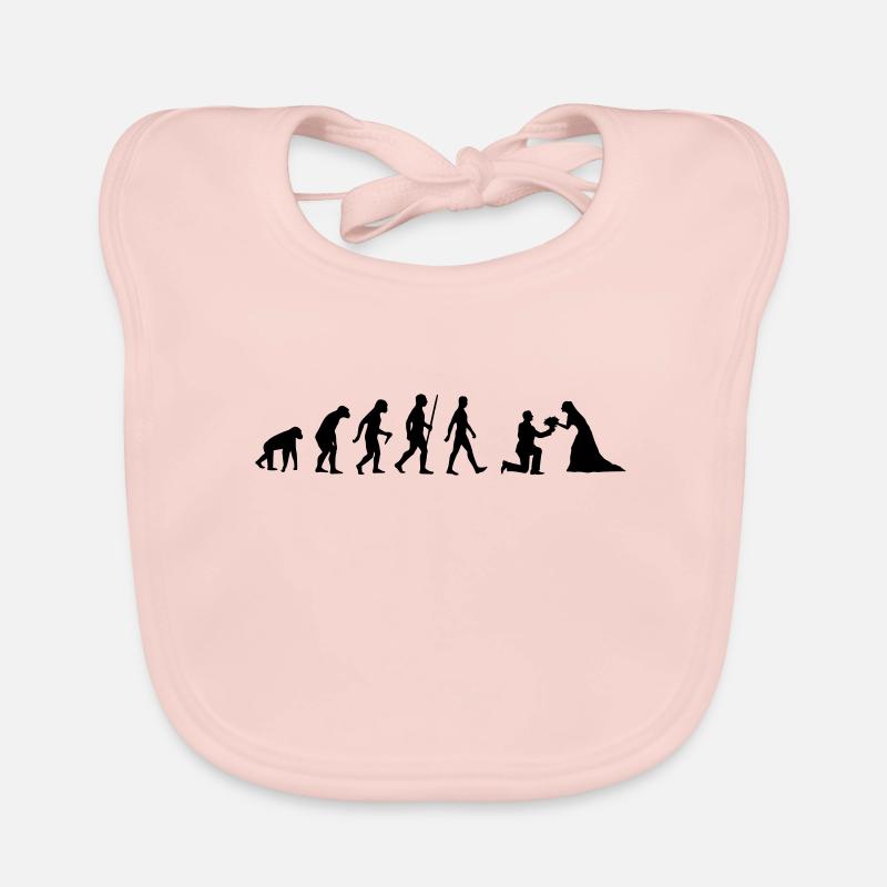 Evolution Brautpaar Braut Antrag Hochzeit heiraten Baby Bio-Lätzchen
