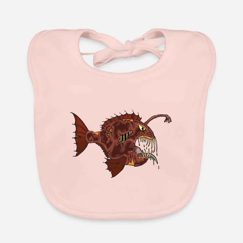 Lanternfish Zombie fish from the deep sea Organic Baby Bibs