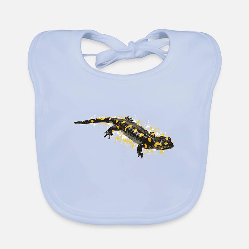 Feuersalamander Salamander Baby Bio-Lätzchen