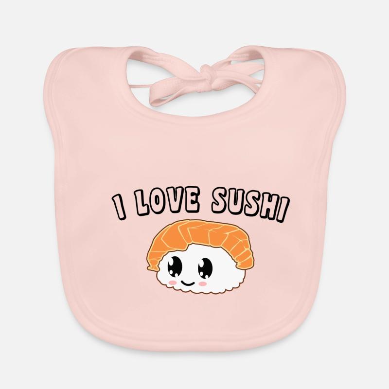 J'adore les sushis Bavoir bio Bébé