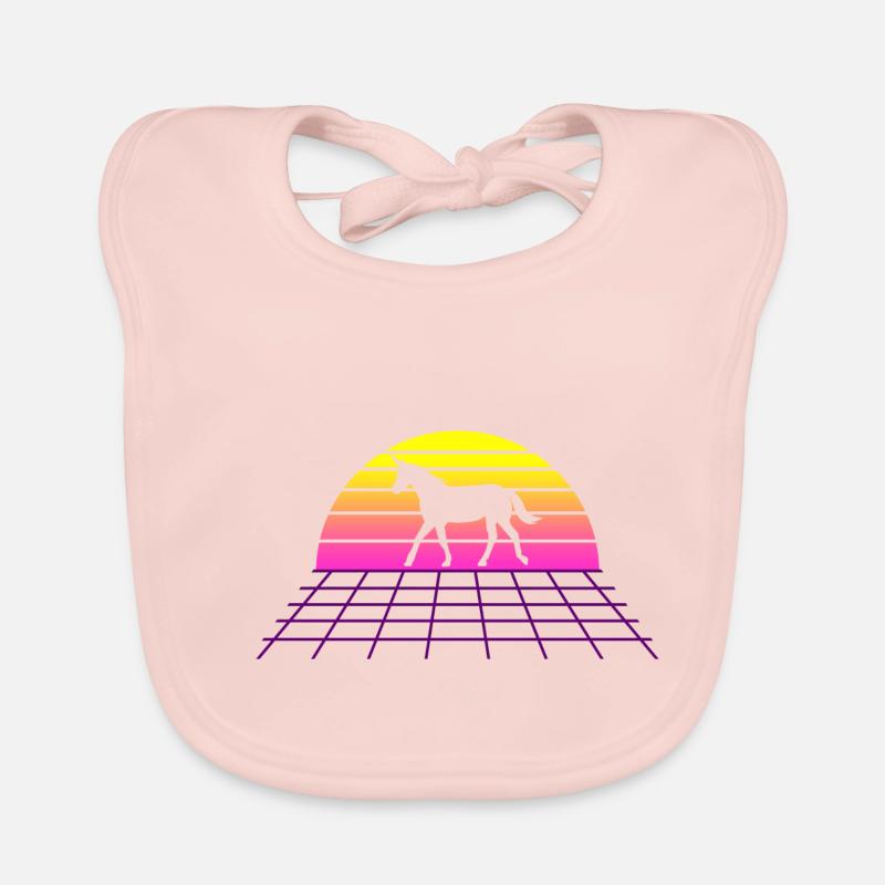 UNICORN RETRO Organic Baby Bibs