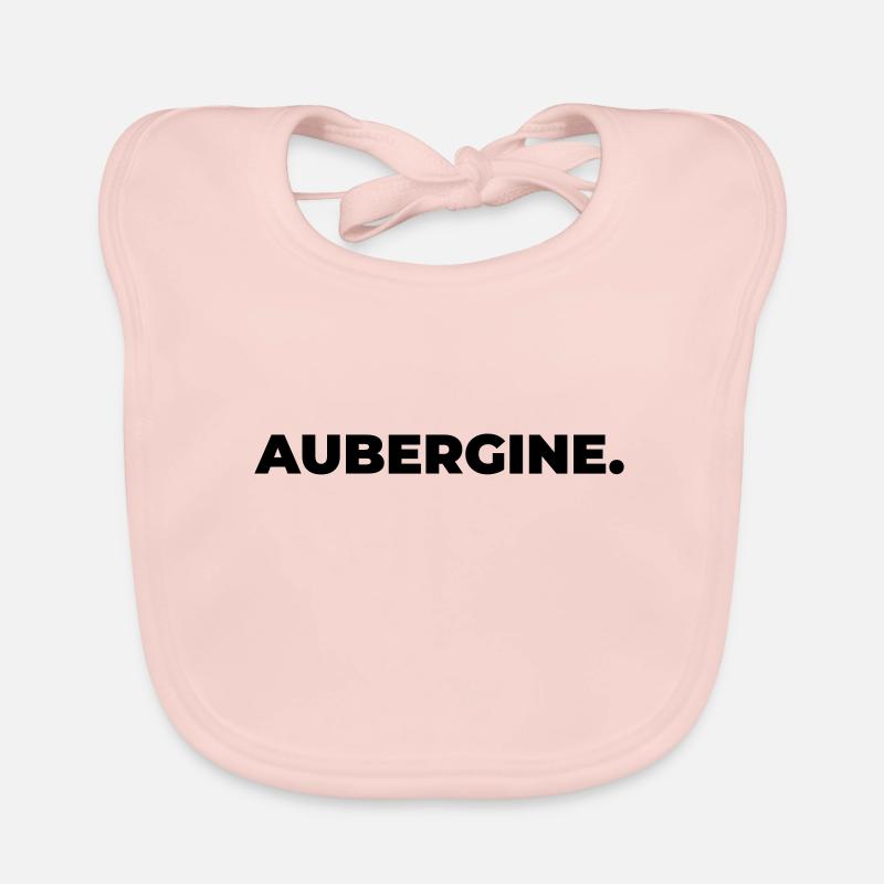 Aubergine - Baby Bio-Lätzchen - Rose