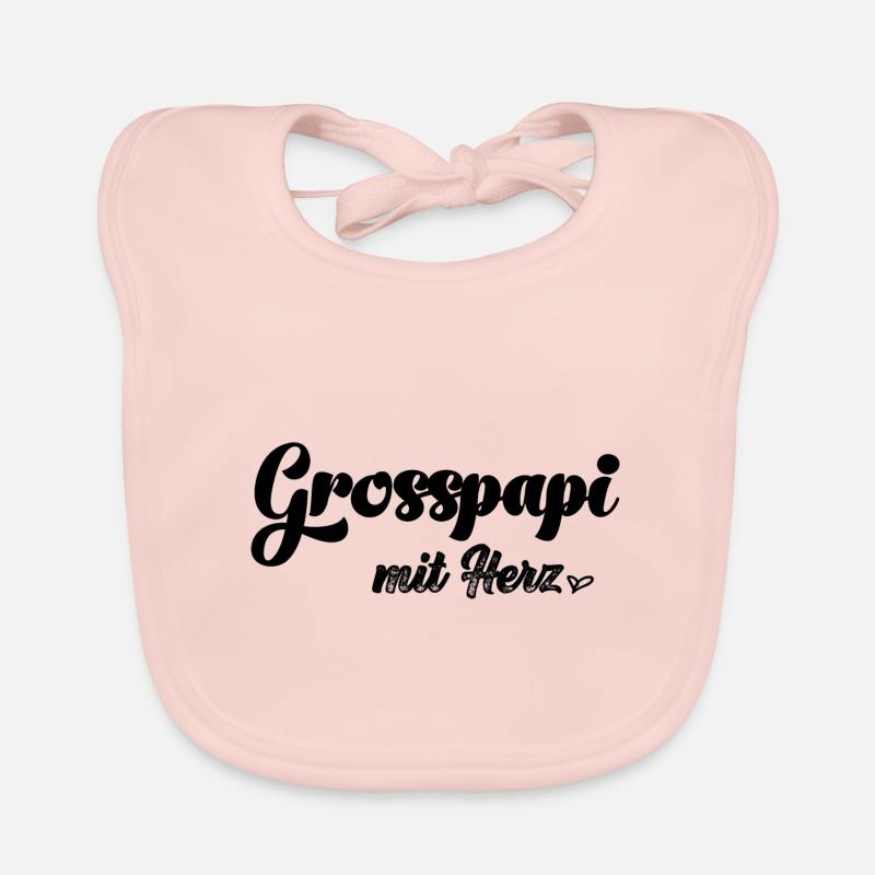 Grosspapi mit Herz bescht Grosspapi Opa Schweiz Baby Bio-Lätzchen