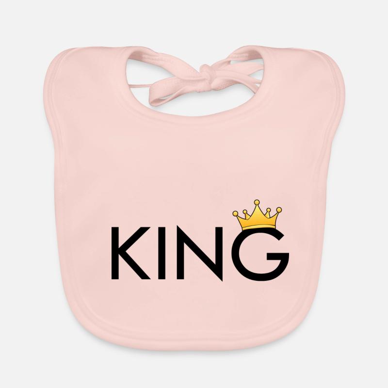 KING mit Krone Baby Bio-Lätzchen