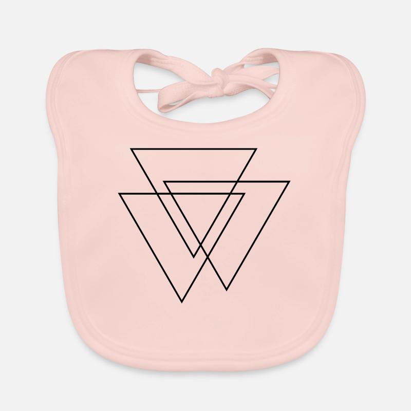 Motif géométrique de triangles Bavoir bio Bébé