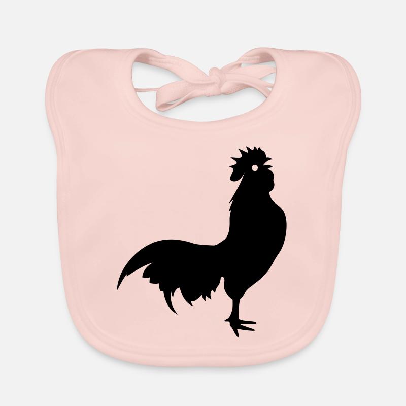 Hahn Tier silhouette Baby Bio-Lätzchen