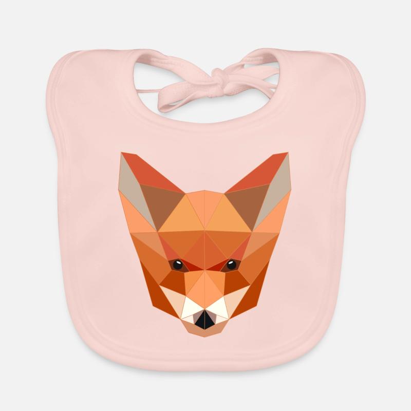 Renard à faible poly Bavoir bio Bébé