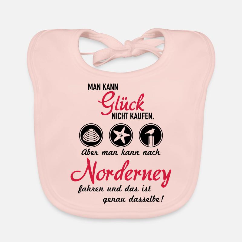 Glück Norderney - Baby Bio-Lätzchen - Rose