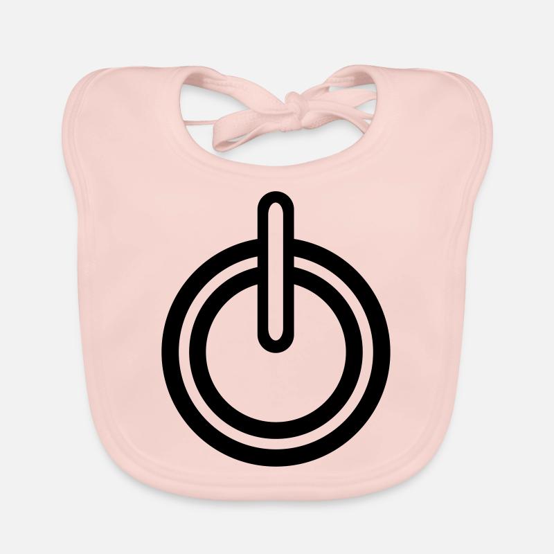 Power icon character shape computer icon Organic Baby Bibs