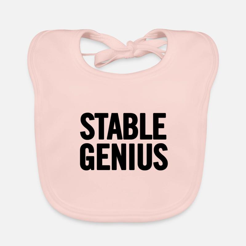 Stable Genius Black Organic Baby Bibs