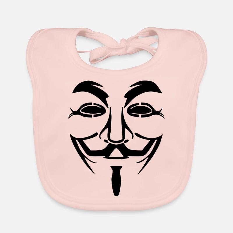 V like Vendetta - Anonymous! Gift idea Organic Baby Bibs