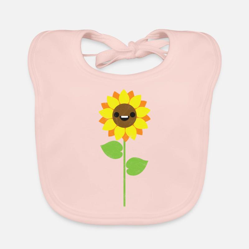 Sonnenblume Geschenk Blume Comic Kind Mädchen Baby Bio-Lätzchen