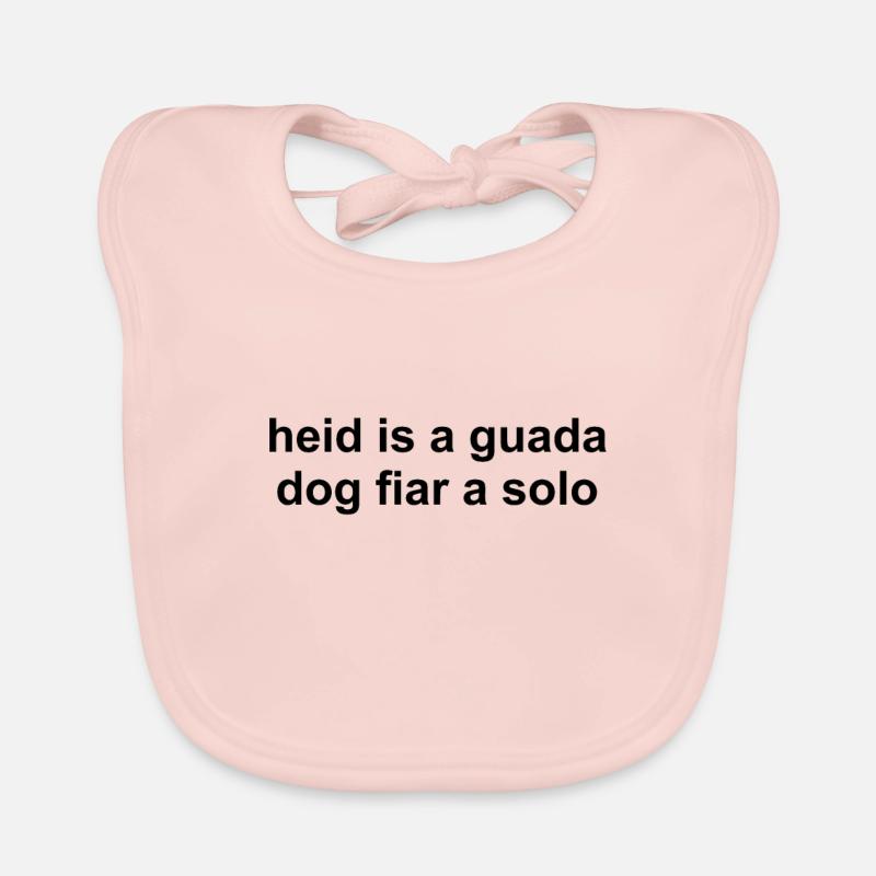 Heid is a guada dog fiar a solo Schafkopf - Baby Bio-Lätzchen - Rose