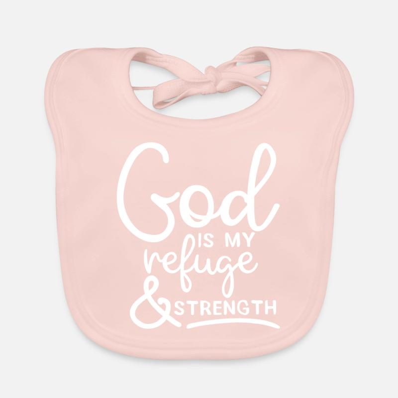 God is my refuge & strength Organic Baby Bibs