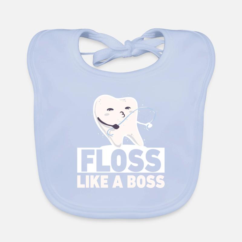 Floss dance dance gift dental assistant birth Organic Baby Bibs