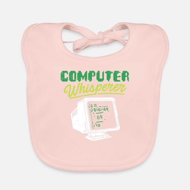 Computer Whisperer Nerd Gamer Programmierer Geek Baby Bio-Lätzchen