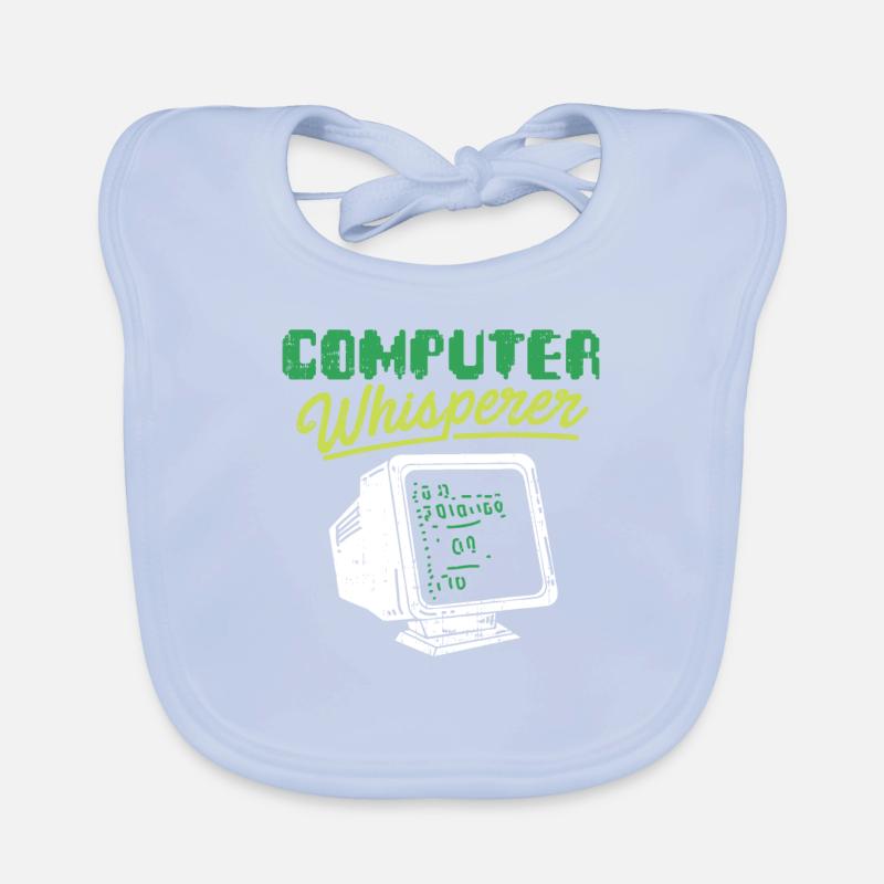 Computer Whisperer Nerd Gamer Programmierer Geek Baby Bio-Lätzchen