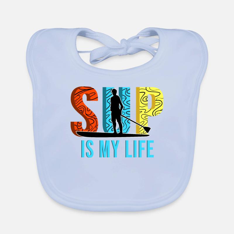 Stand up Paddling SUP Spruch Geschenkidee Baby Bio-Lätzchen