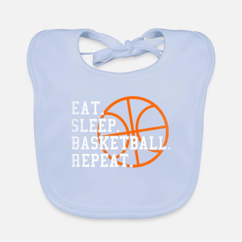 Eat Sleep Basketball Repeat Geschenk Sport Baller Baby Bio-Lätzchen