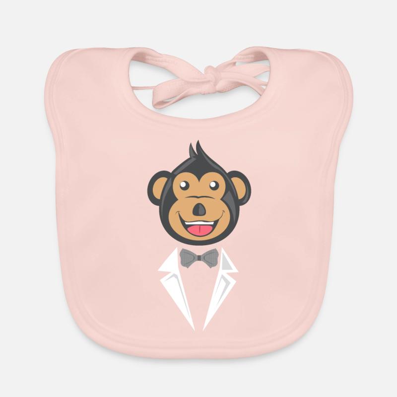 Monkey in a suit gift Organic Baby Bibs