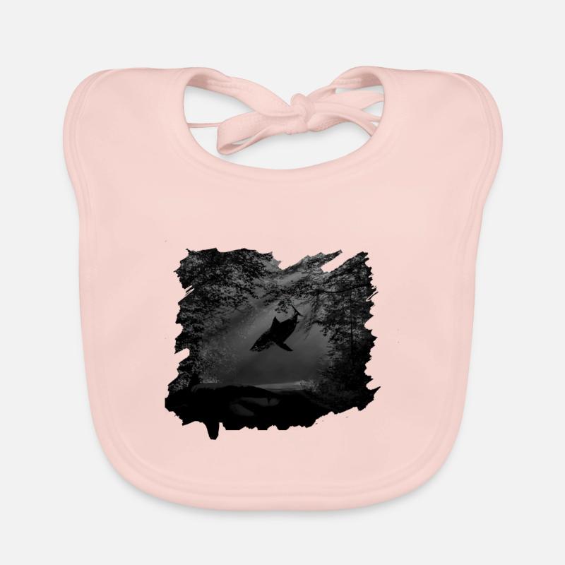 Shark - Black White - Gift idea Organic Baby Bibs
