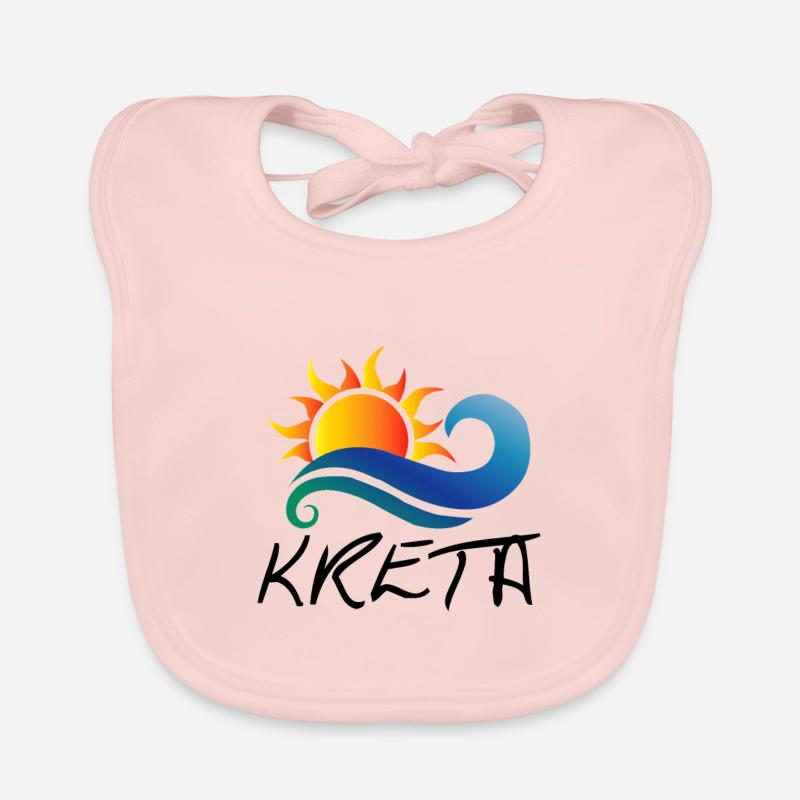 Crète de vacances en Grèce Bavoir bio Bébé