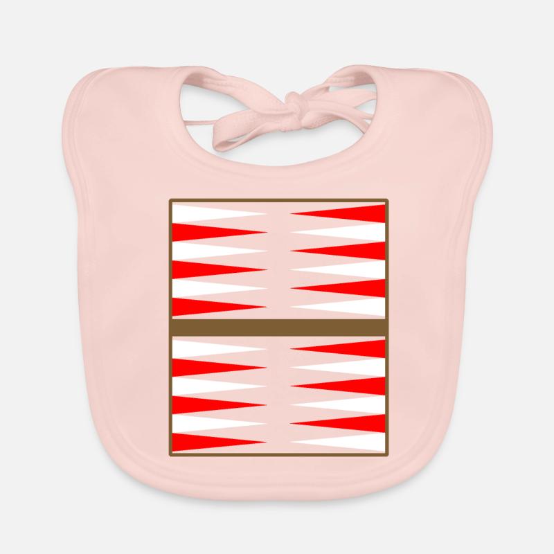 Backgammon - Baby Bio-Lätzchen - Rose