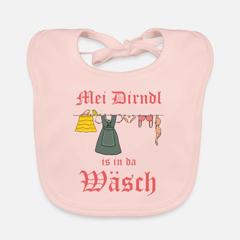 Mein Dirndl Dirndel ist in der Wäsche Baby Bio-Lätzchen