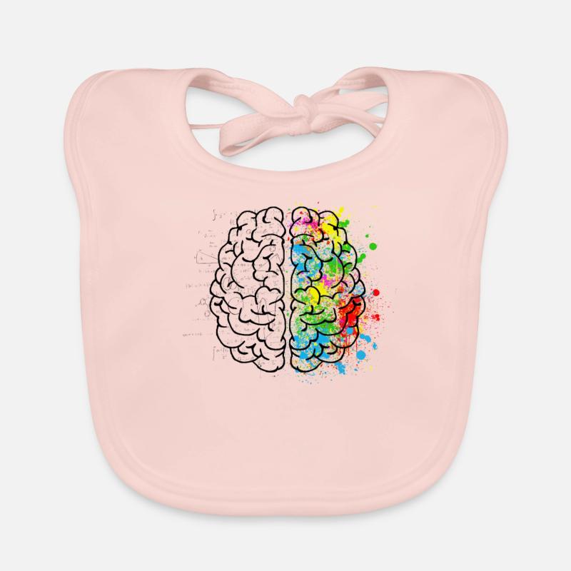 Brain Art and Science Logic & Creativity Organic Baby Bibs