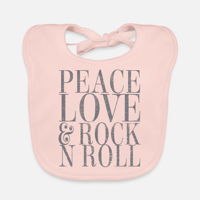 Rock And Roll - Bavoir bio Bébé - rose