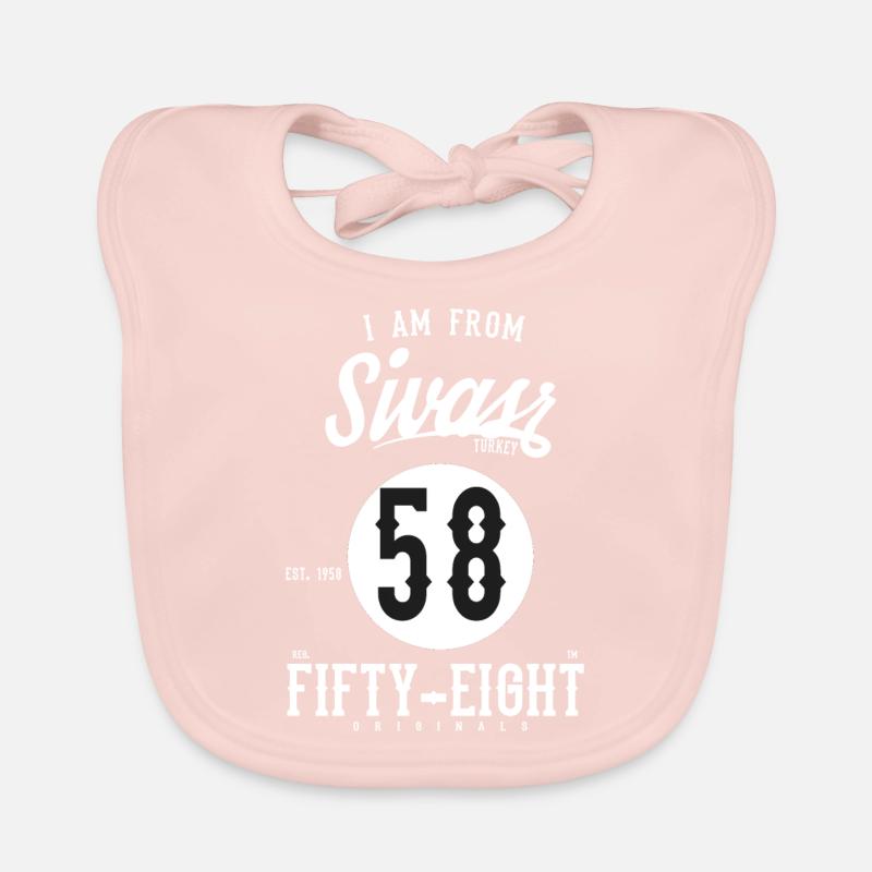 58 SIVAS - Bavoir bio Bébé - rose