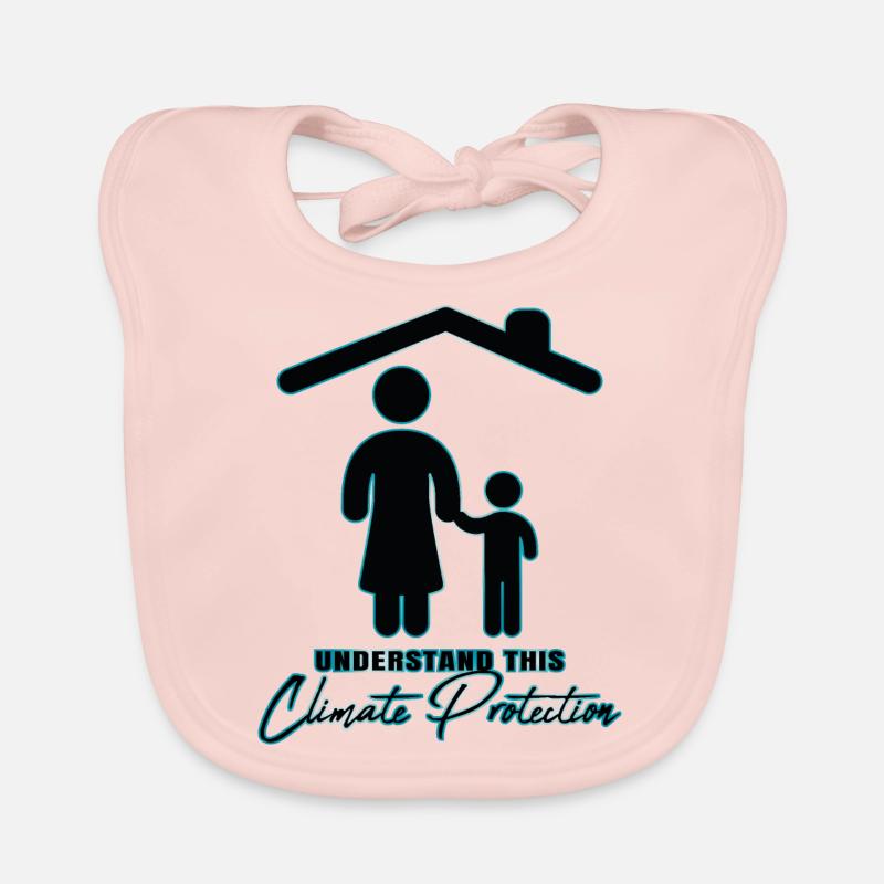 Comprenez cela - Protection du climat - Bavoir bio Bébé - rose