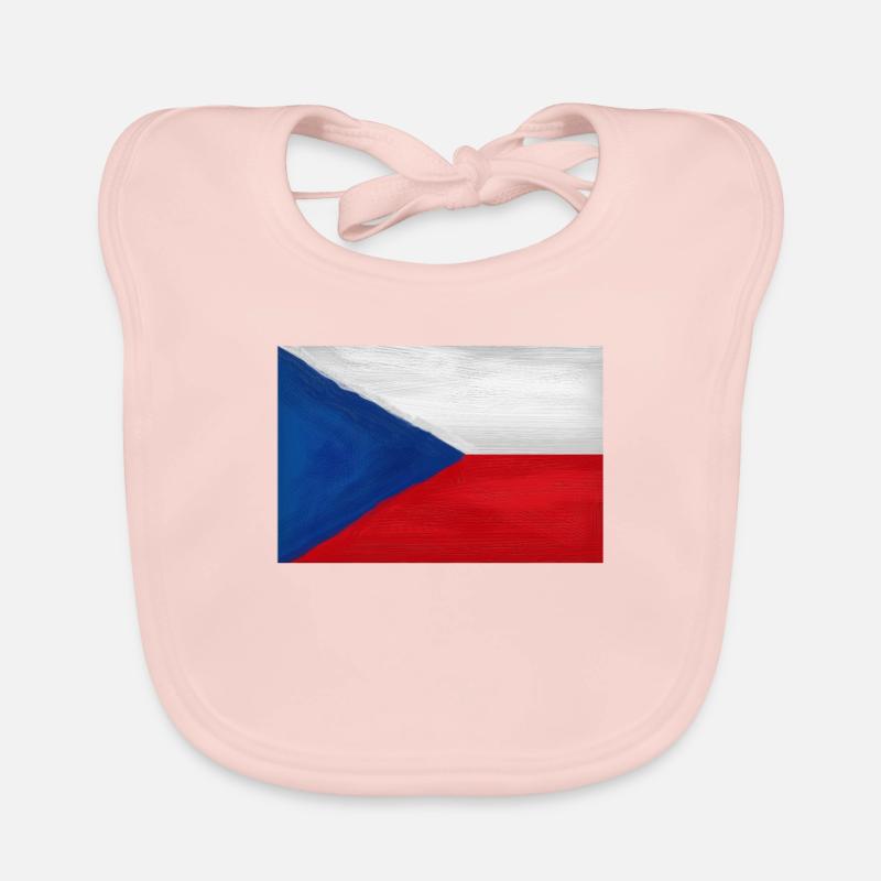 Drapeau de la République tchèque Bavoir bio Bébé